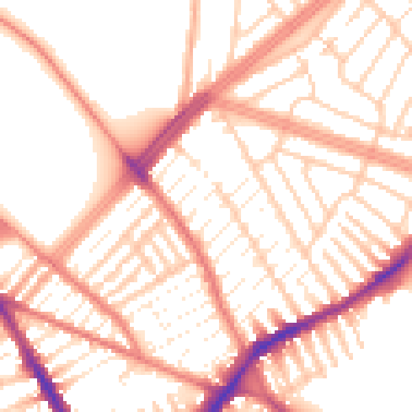Daytime road noise heatmap for L4 2SY