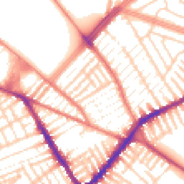 Daytime road noise heatmap for L4 2TG