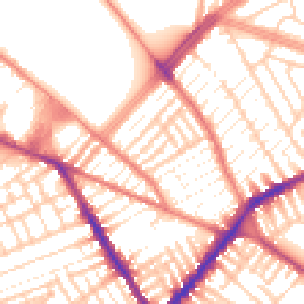 Daytime road noise heatmap for L4 2TH