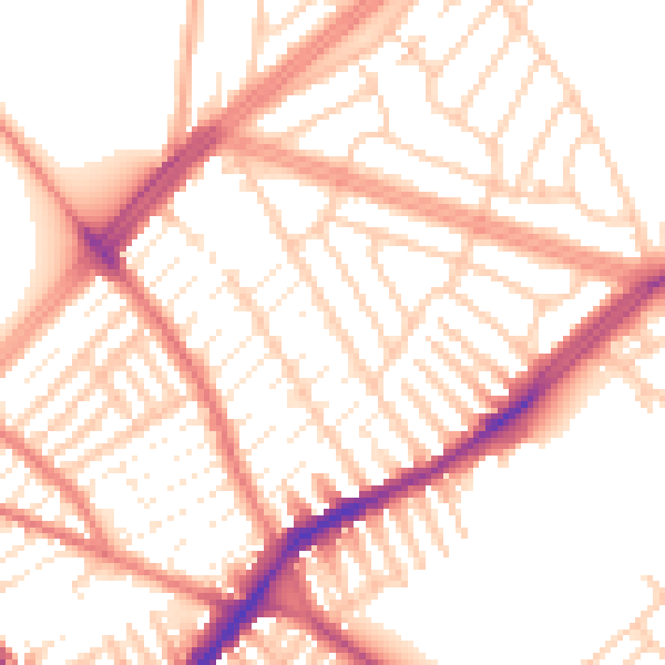 Daytime road noise heatmap for L4 2TU