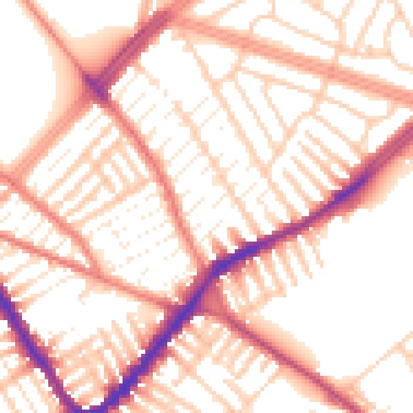 Daytime road noise heatmap for L4 2UR