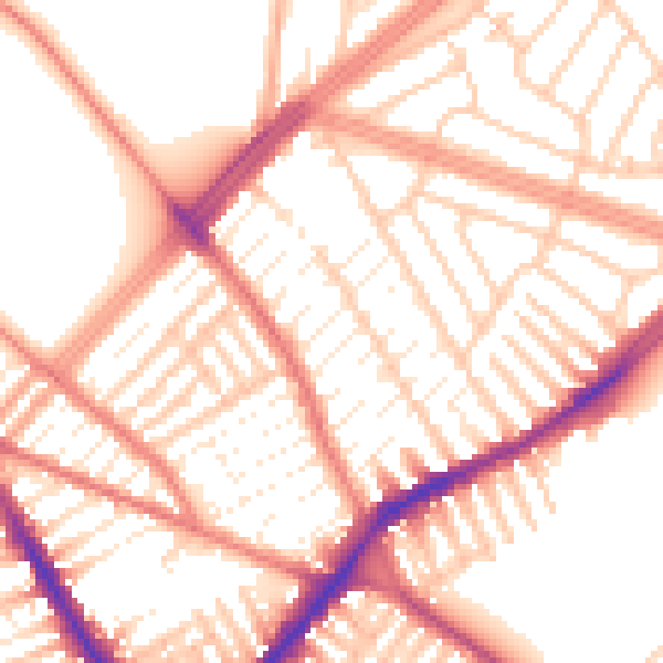 Daytime road noise heatmap for L4 2UY