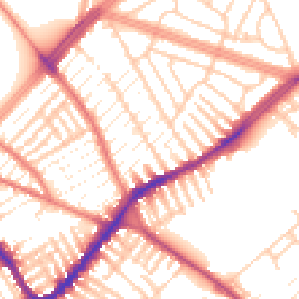 Daytime road noise heatmap for L4 2XB