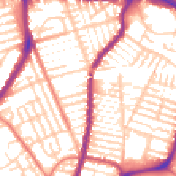 Daytime road noise heatmap for L4 3QF
