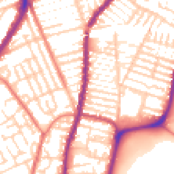 Daytime road noise heatmap for L4 3QL