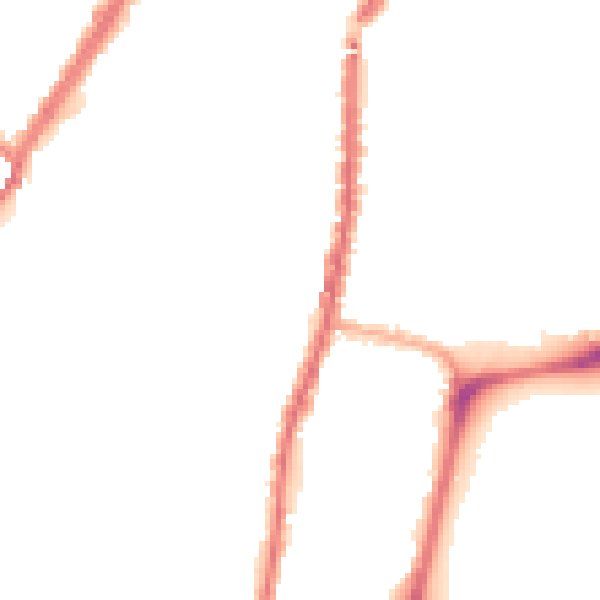 Night-time road noise heatmap for L4 3QU