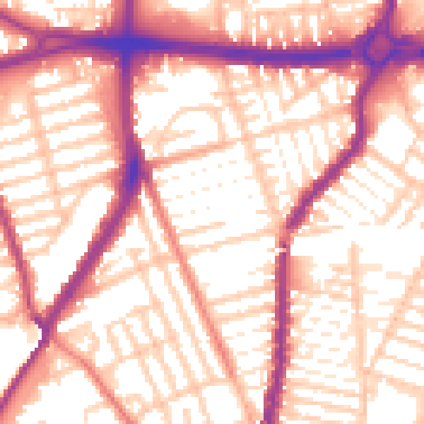 Daytime road noise heatmap for L4 3RX