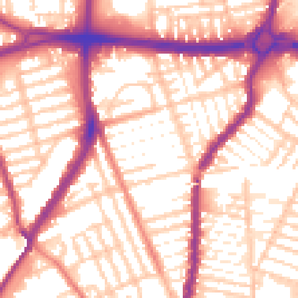 Daytime road noise heatmap for L4 3RY