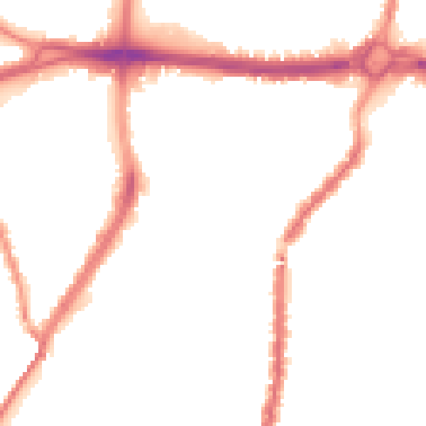 Night-time road noise heatmap for L4 3RY