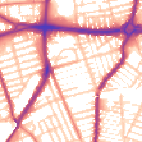 Daytime road noise heatmap for L4 3SB