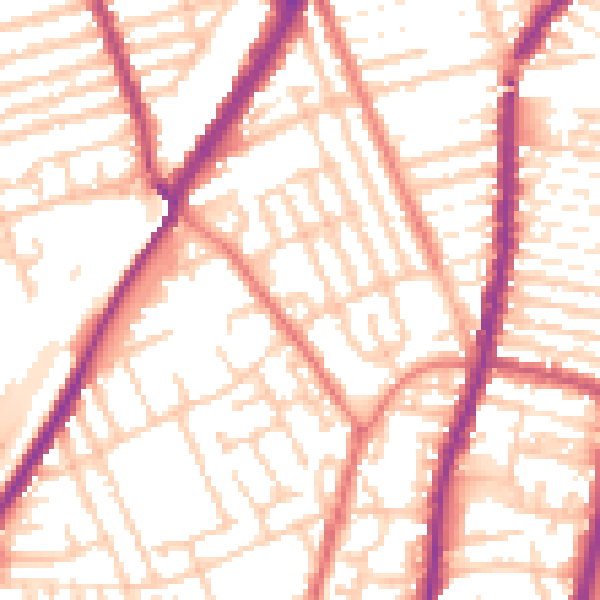 Daytime road noise heatmap for L4 3SW