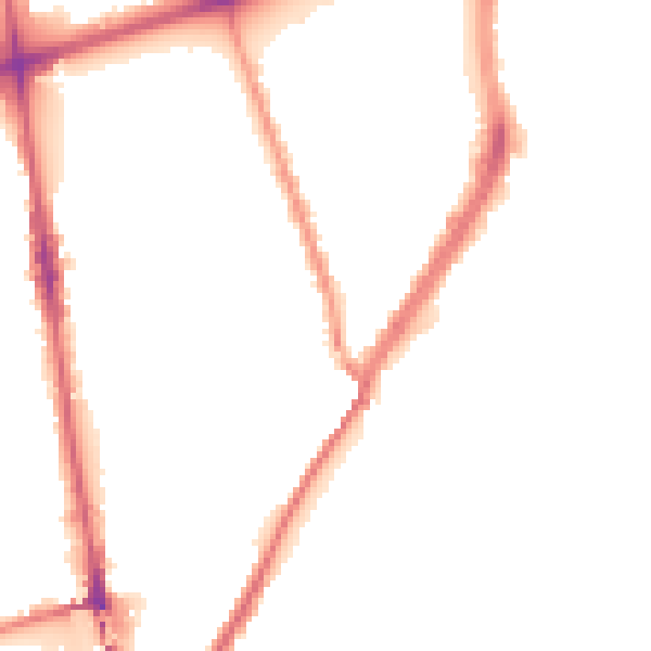 Night-time road noise heatmap for L4 3TG