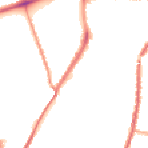 Night-time road noise heatmap for L4 3TN