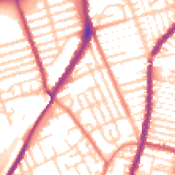 Daytime road noise heatmap for L4 3UA