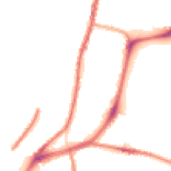 Night-time road noise heatmap for L4 4LG
