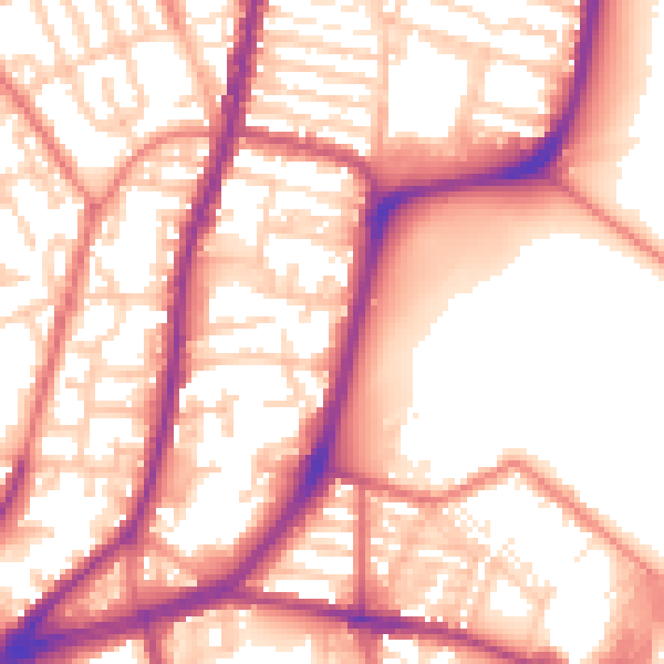 Daytime road noise heatmap for L4 4PU
