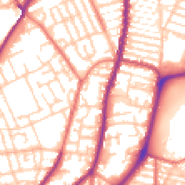 Daytime road noise heatmap for L4 4PW