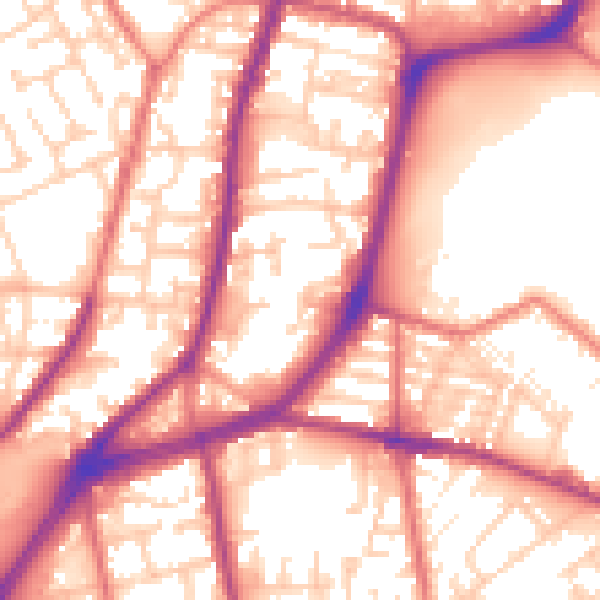 Daytime road noise heatmap for L4 4QB