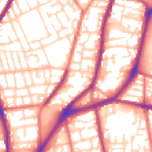 Daytime road noise heatmap for L4 4QH