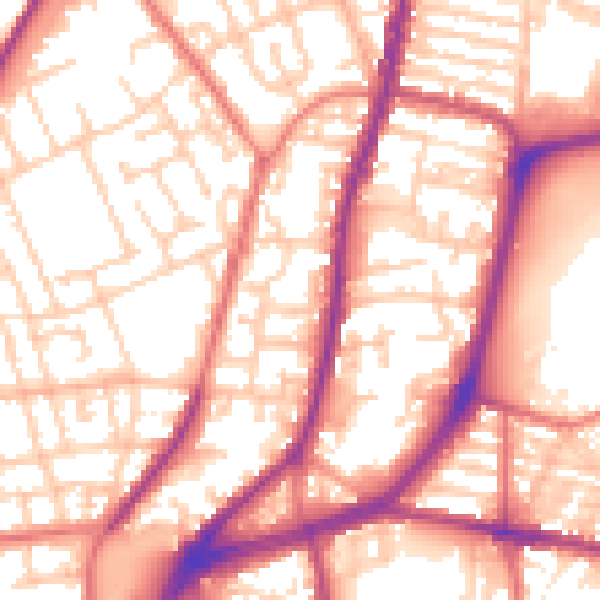 Daytime road noise heatmap for L4 4QP