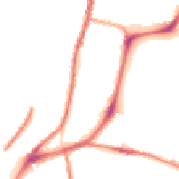 Night-time road noise heatmap for L4 4QU