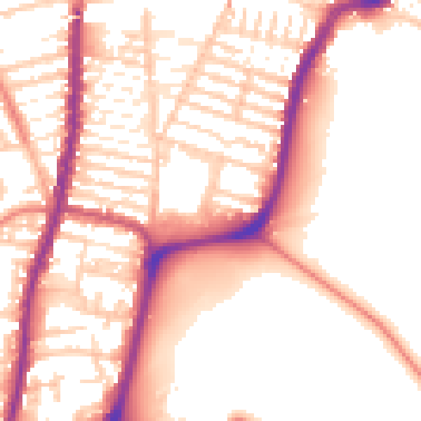 Daytime road noise heatmap for L4 5AB