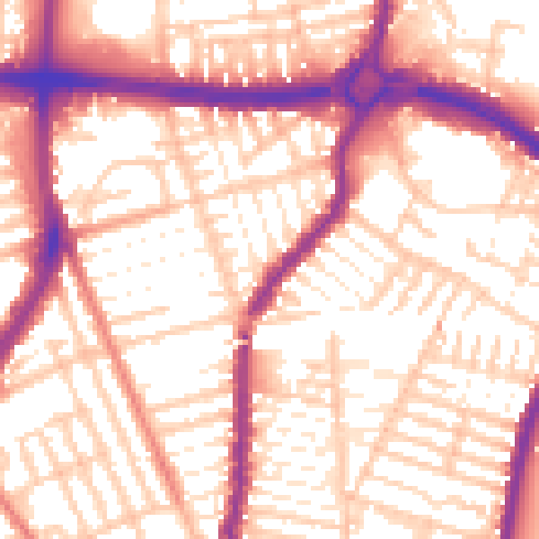 Daytime road noise heatmap for L4 5PB