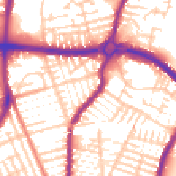 Daytime road noise heatmap for L4 5PR