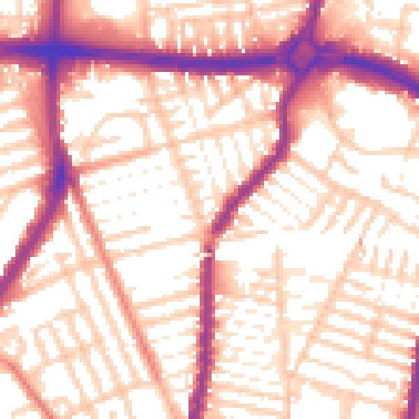 Daytime road noise heatmap for L4 5QB