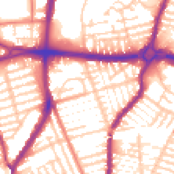 Daytime road noise heatmap for L4 5QR