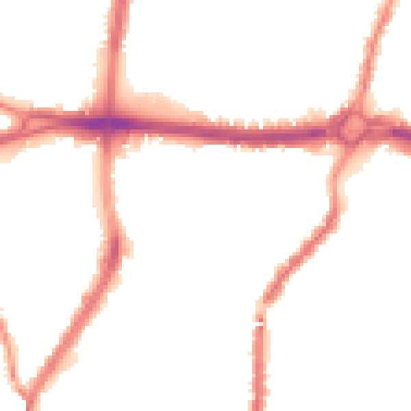 Night-time road noise heatmap for L4 5QR