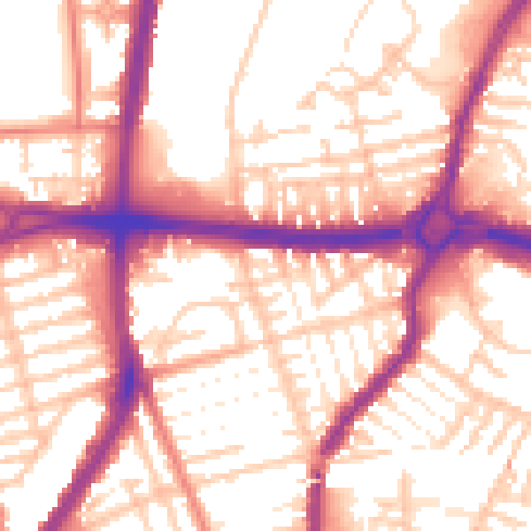 Daytime road noise heatmap for L4 5RP