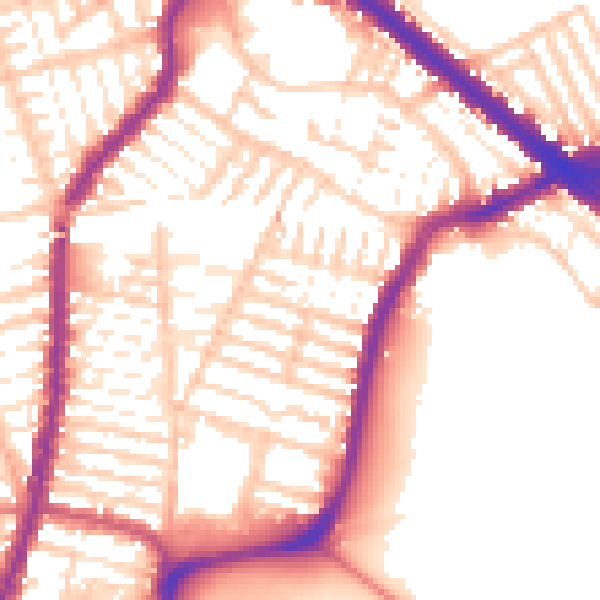 Daytime road noise heatmap for L4 5SY