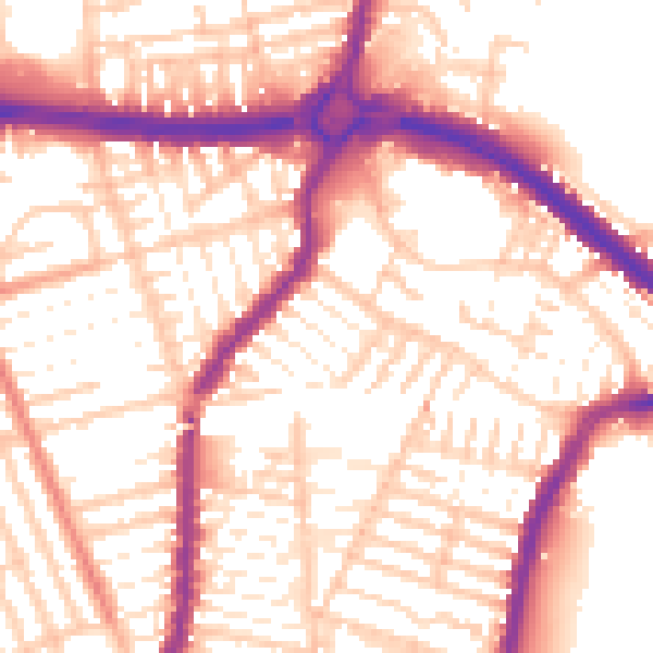 Daytime road noise heatmap for L4 5TP