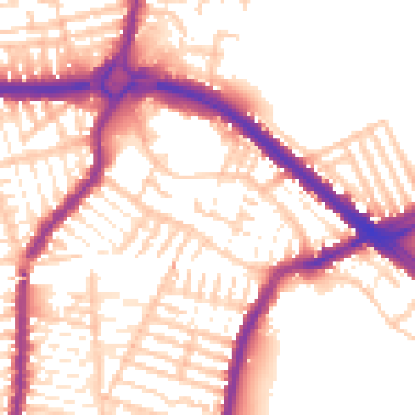 Daytime road noise heatmap for L4 5UB