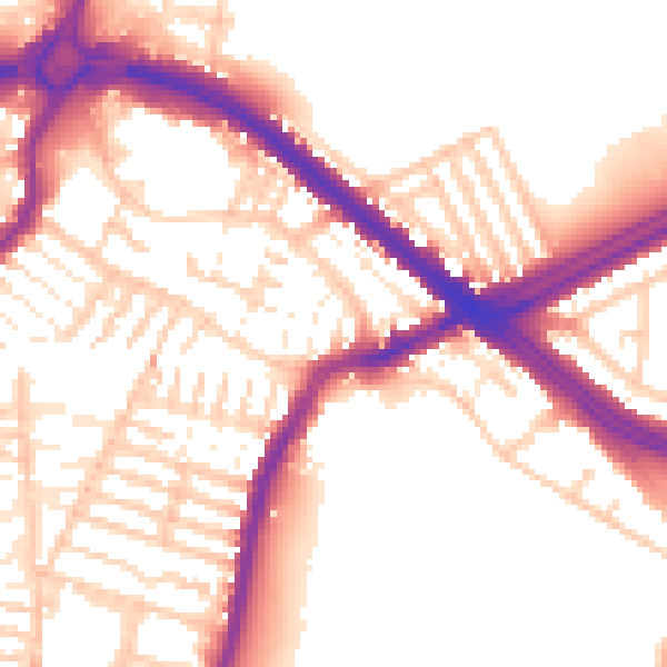 Daytime road noise heatmap for L4 5UU