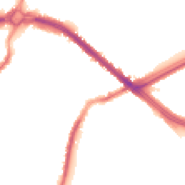 Night-time road noise heatmap for L4 5UU