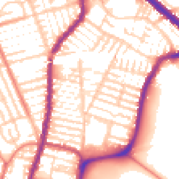 Daytime road noise heatmap for L4 5XD