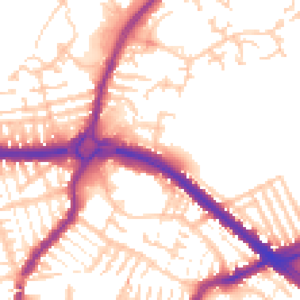 Daytime road noise heatmap for L4 6BA