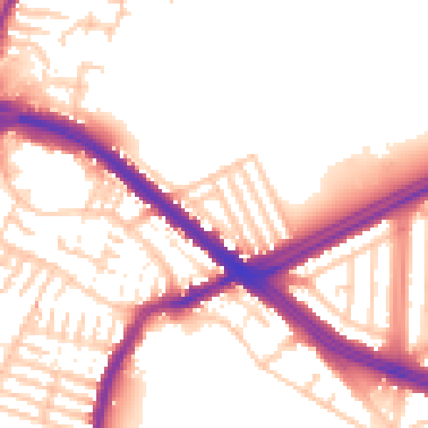 Daytime road noise heatmap for L4 6SR
