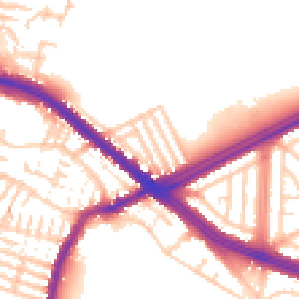 Daytime road noise heatmap for L4 6SU