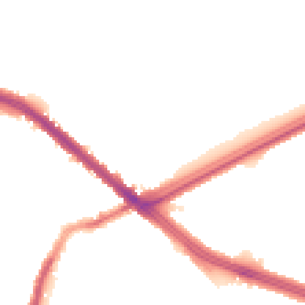 Night-time road noise heatmap for L4 6TE