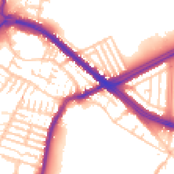 Daytime road noise heatmap for L4 6UA