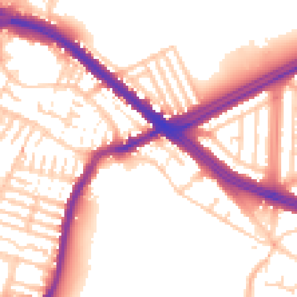 Daytime road noise heatmap for L4 6UL