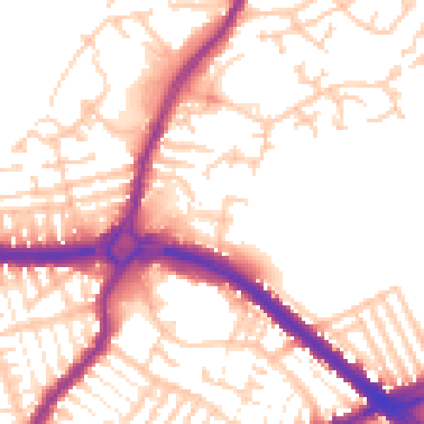 Daytime road noise heatmap for L4 6XQ