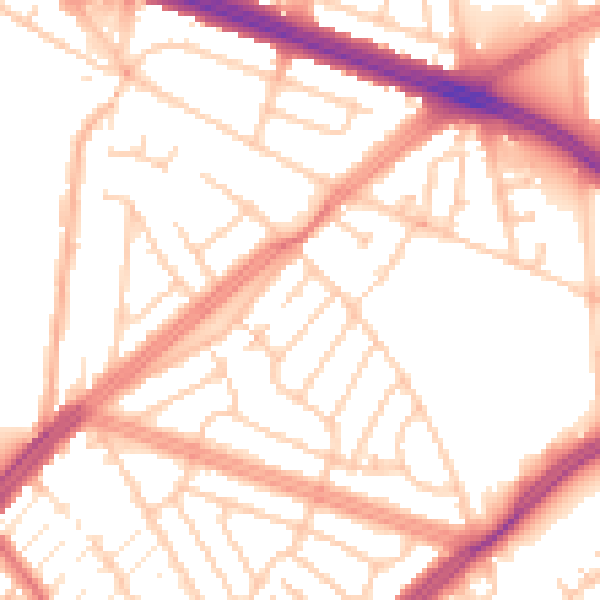 Daytime road noise heatmap for L4 7TH