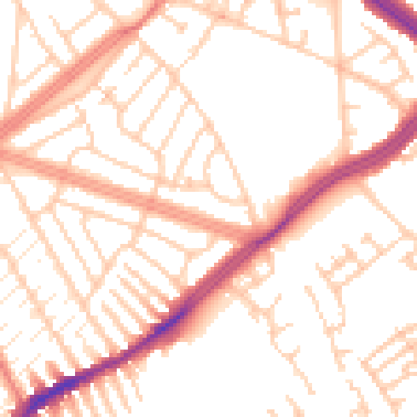 Daytime road noise heatmap for L4 7UG