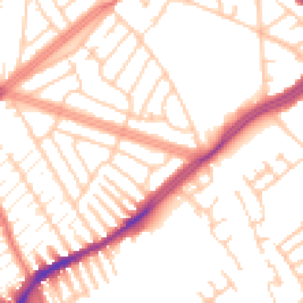 Daytime road noise heatmap for L4 7UJ