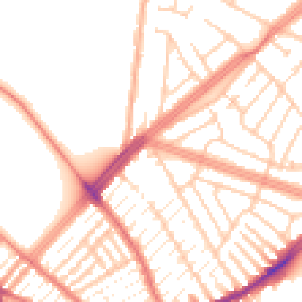 Daytime road noise heatmap for L4 7UQ