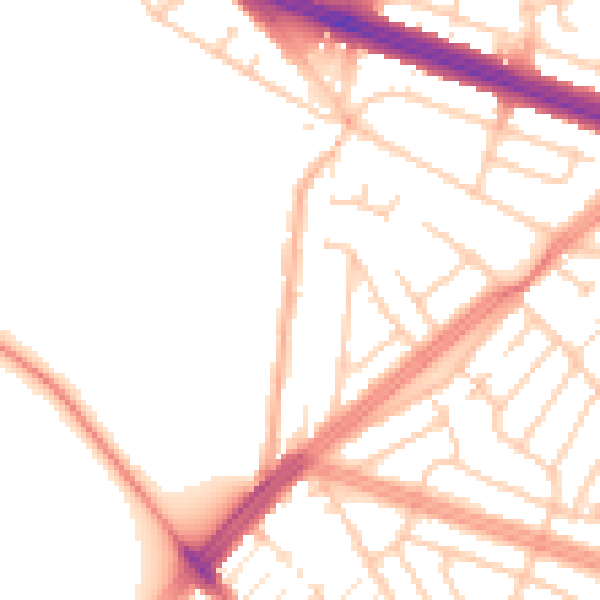 Daytime road noise heatmap for L4 7UY